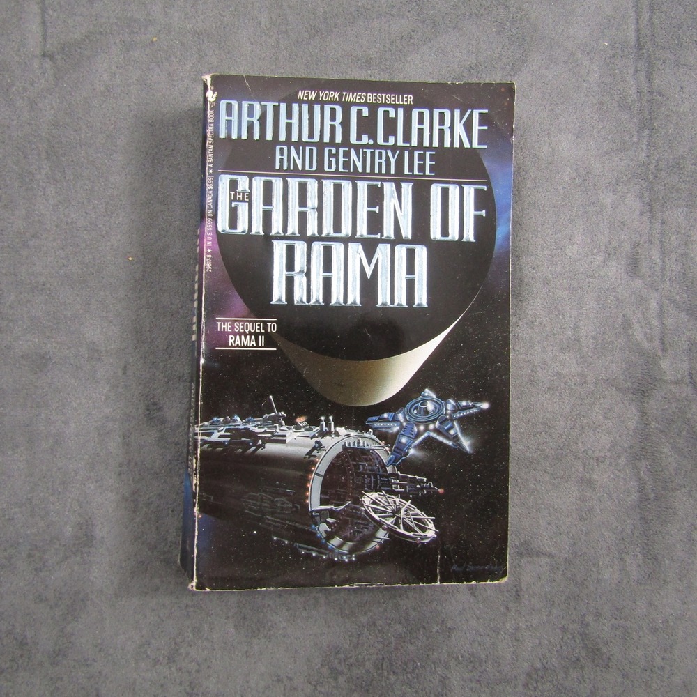 Bantam Paperback Book Adult OS Black The Garden of Rama Arthur C. Clarke Sci-Fi